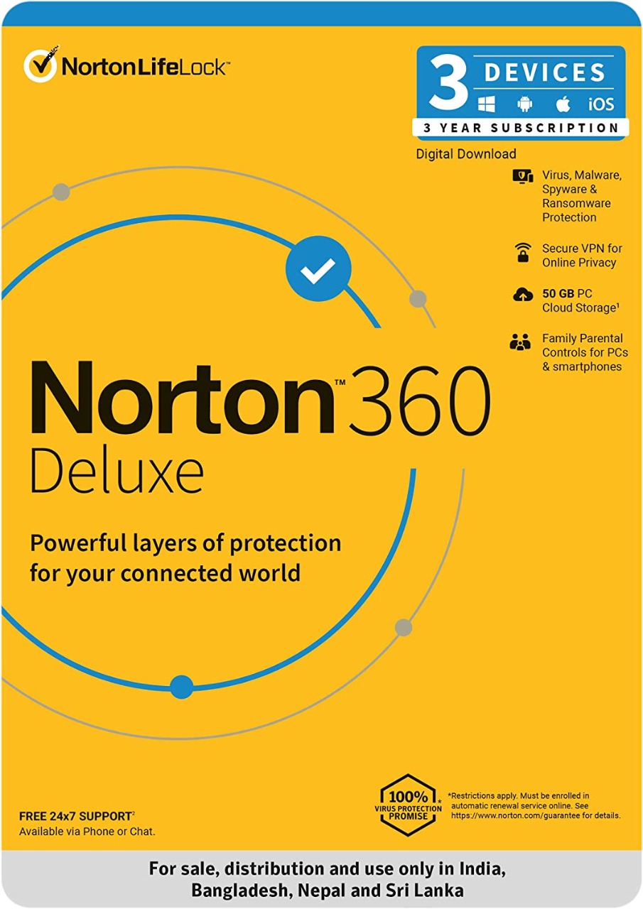 Norton 360 Deluxe
3 Devices 3 Years